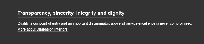 Transparency, sincerity, integrity and dignity